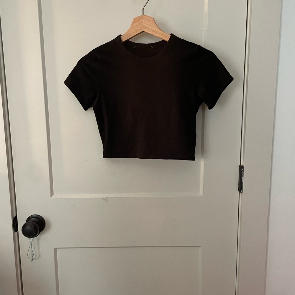 Cotton On Black Crop Top